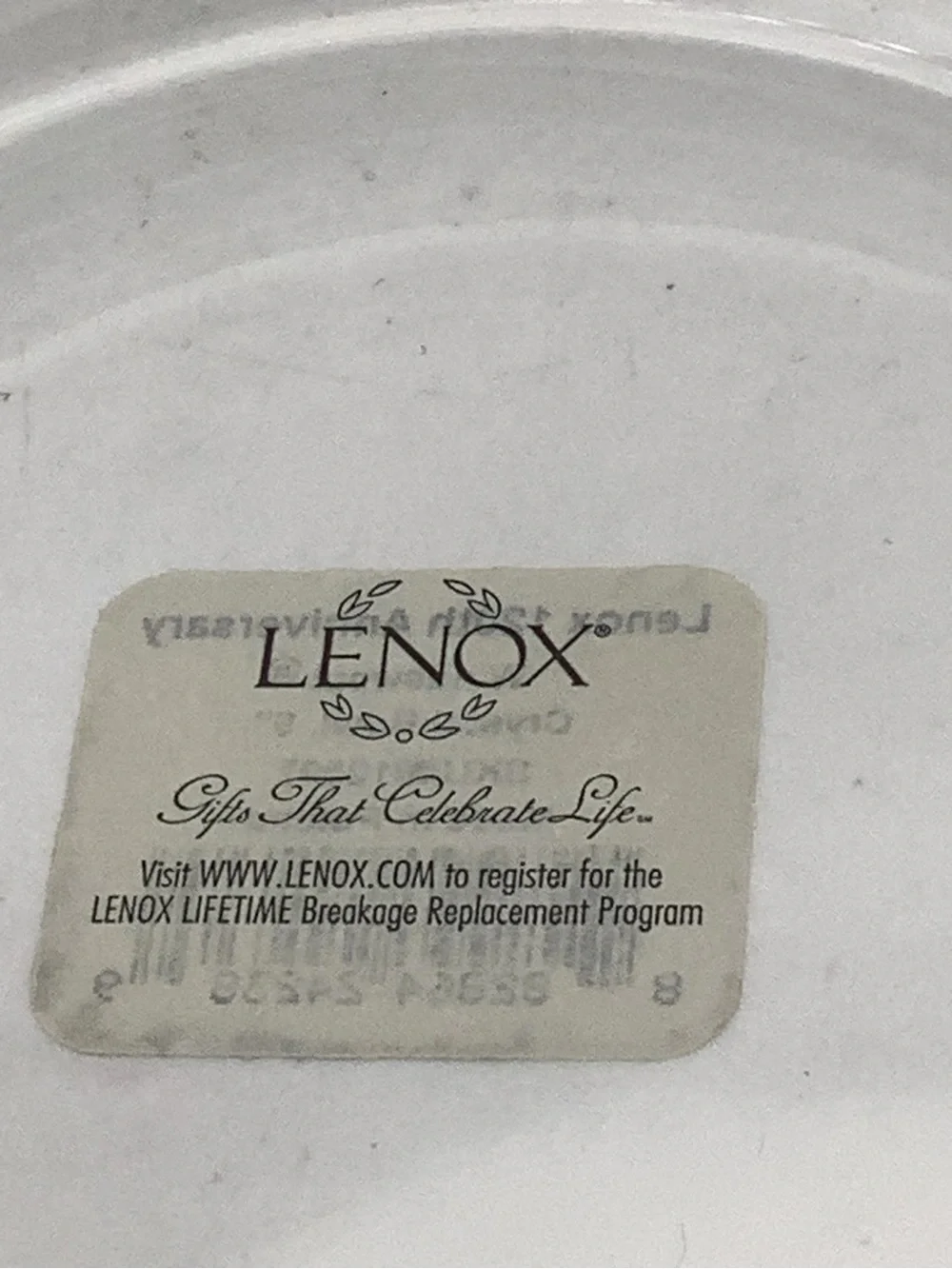 Lenox 120th Anniversary Windswept Crystal Bowl with Swirl Accents